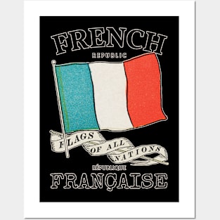 Vintage France Country Flag Posters and Art